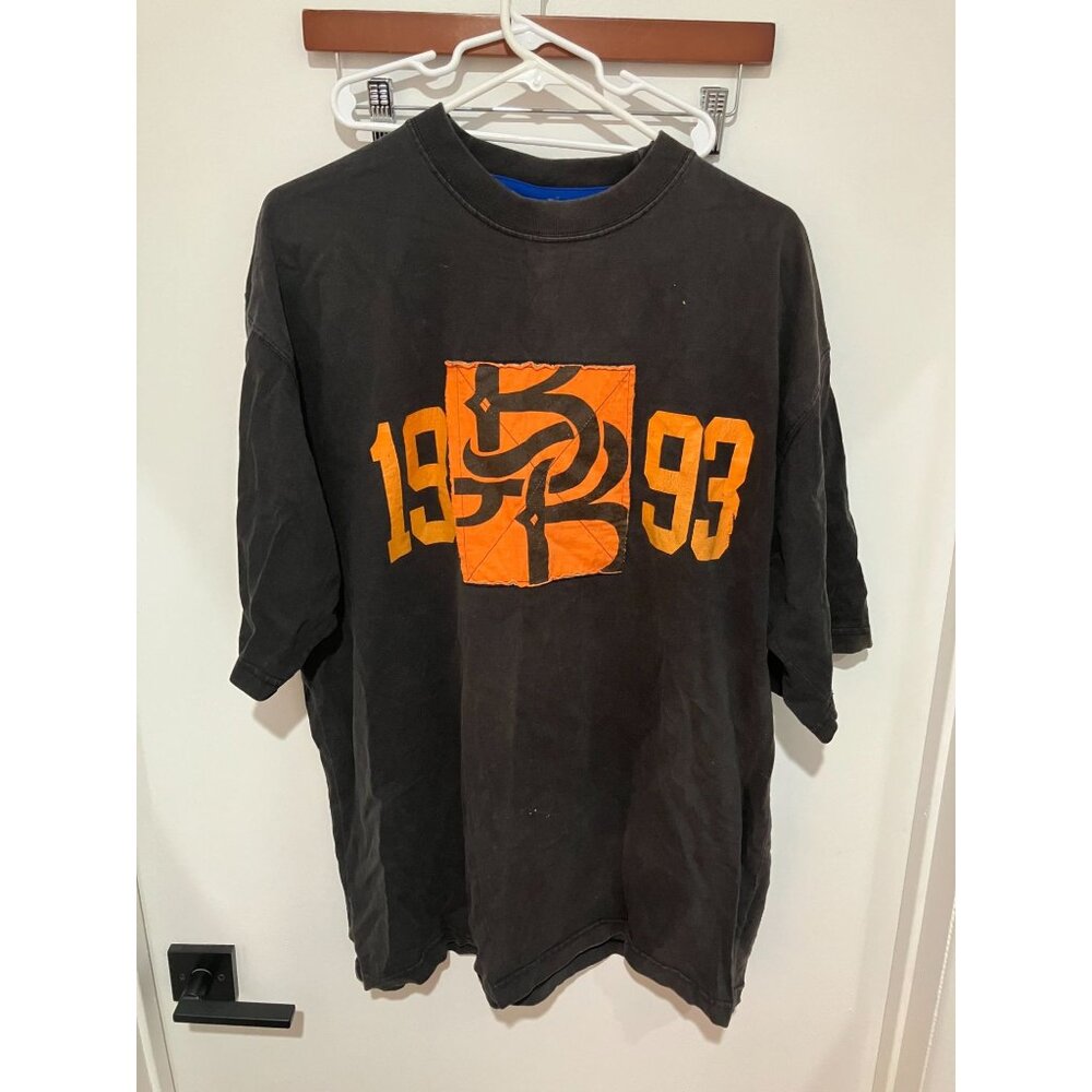 Bad Boy Athletics Vintage Embroidered T-Shirt, Black/Orange, 2XL